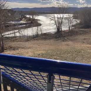 View from halfway up the playground tower.
