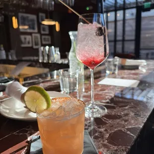 Spicy guava marg. Dirty Shirley.