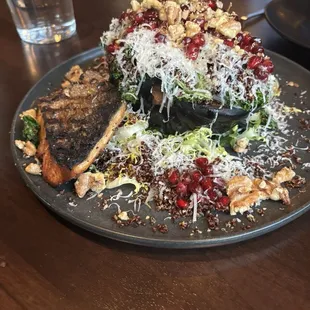 Squash entree with salmon added