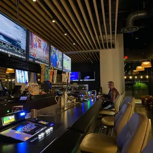 a man sitting at the bar