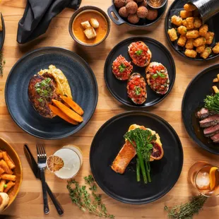 a variety of dishes