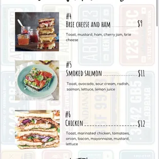 a menu for a restaurant