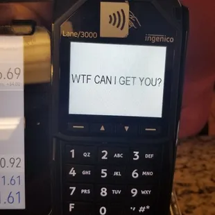 a cell phone with a wtf can get you? message