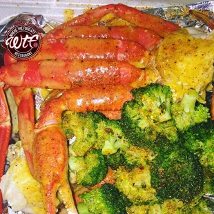 Crab leg platter