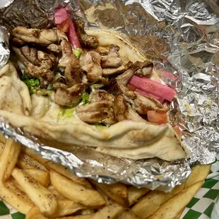 Chicken Kabob Pita Wrap