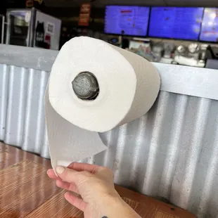 Anyone need a toilet paper napkin?