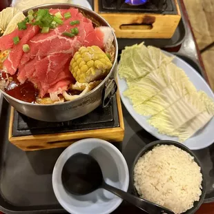 a variety of food items