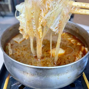 Clear noodles with cabbage
