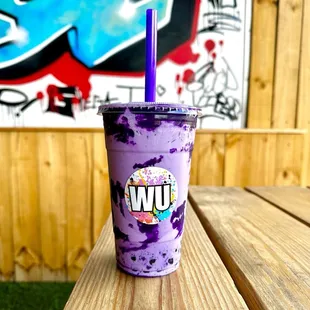 Ube Milk Tea with Brown Sugar Boba