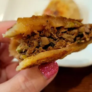 Inside beef turnover
