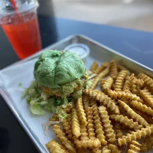 Vegan Classic Combo with a side of the Vegan Garlic Aioli