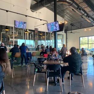 Crowded Sunday afternoon watching the Dolphins game.