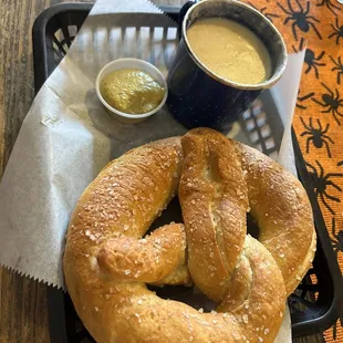 Pretzel with beer cheese..so yummy!