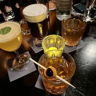 Old fashioned, Log Cabin, Shapeshifter, Irish Coffee