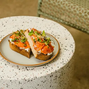 Cold Smoked Salmon Toast