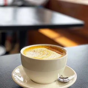 a cup of cappuccino