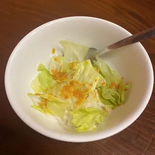 $2.50 for this house salad (saddest/smallest house salad I've ever seen)