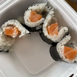 Salmon roll falling apart