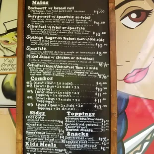Wurstbusters food truck menu