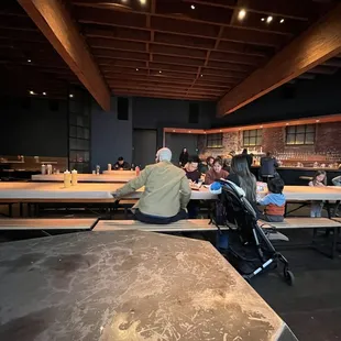 Still early but will fill up : indoor seating