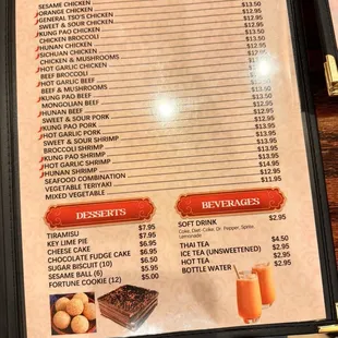 sushi and sashimi, menu