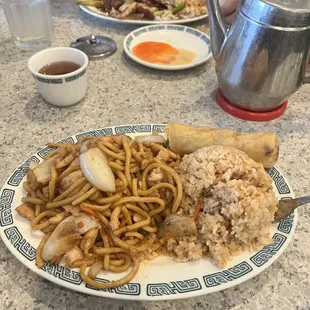 a plate of food on a table