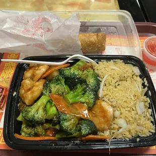 Shrimp broccoli fried rice!