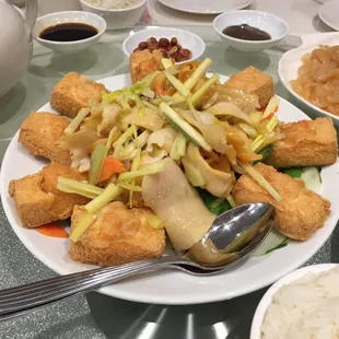 Crispy Tofu and Conch