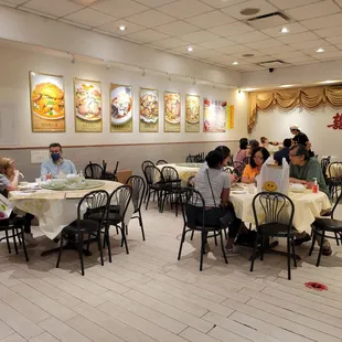 Indoor dining is open with socially distanced tables - June 2021