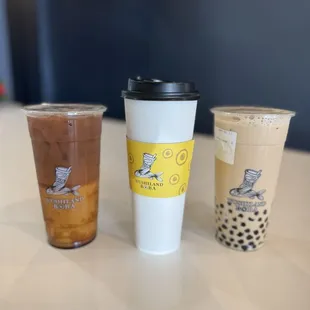 Brown Sugar Black Tea Oat Milk Latte &amp; Earl Grey Milk Tea 2.18.25
