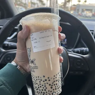 Earl Grey Milk Tea w/ Mini Pearls