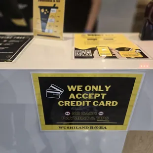 No cash!
