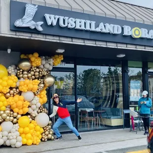 Celebrating the Wushiland Boba Grand Opening.