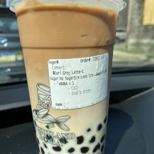 Earl Grey latte...legit boba it&apos;s so good