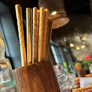 Chopsticks/forks etc are already on the table