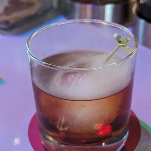 Really good Smoked Old Fashioned made by Kristina!