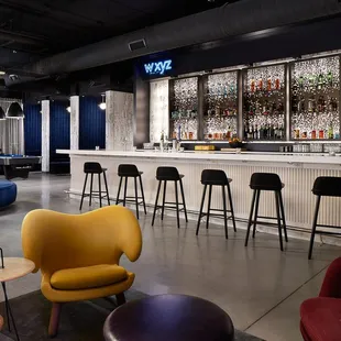 the bar and lounge area