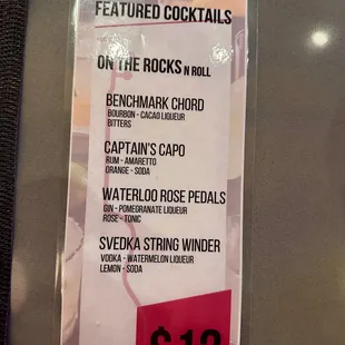 Featured Cocktails, November 2024
