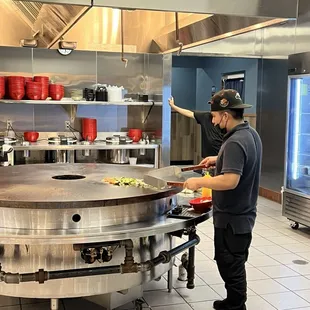 Chef cooking area