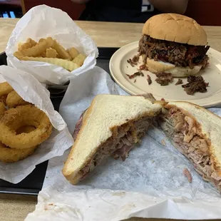 Burnt End &amp; Pork Sandwichs