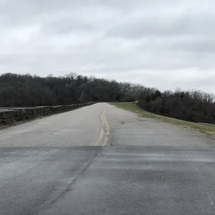 The road looking back to the spillway