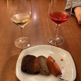 Apple Hill and Cranberry harvest wines; wine cakes