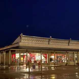 outside