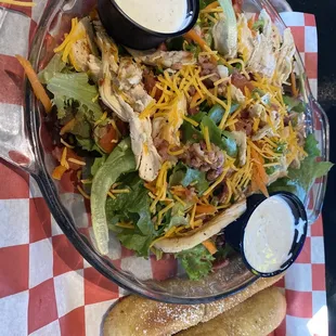 Chicken bacon ranch salad