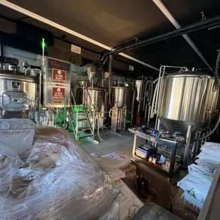 the inside of a brewery
