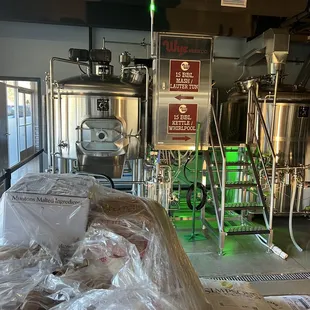 the inside of a brewery