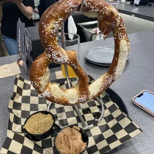 Bavarian pretzel. (Minus a piece!)