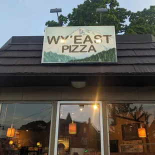 the front of the restaurant