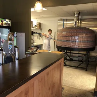 Cool view of the pizza oven