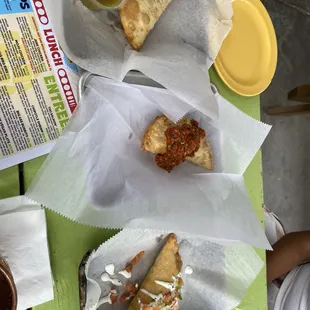 (L to R) Veggie Empanada, Beef Empanada, Chicken Empanada